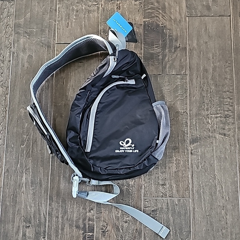 New Waterfly Black and Gray Crossbody Slingbag